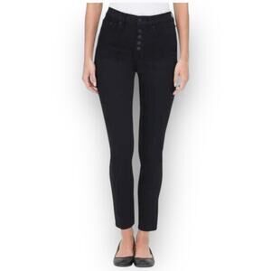 NWT Calvin Klein Women’s High Rise Exposed Button Jeans – Jet Black – Size 10/27
